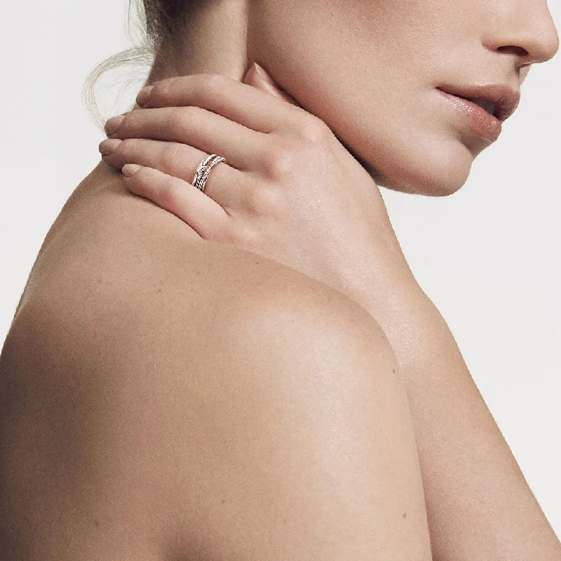 Women's ethical rings-David Yurman X Collection Ring with Diamonds