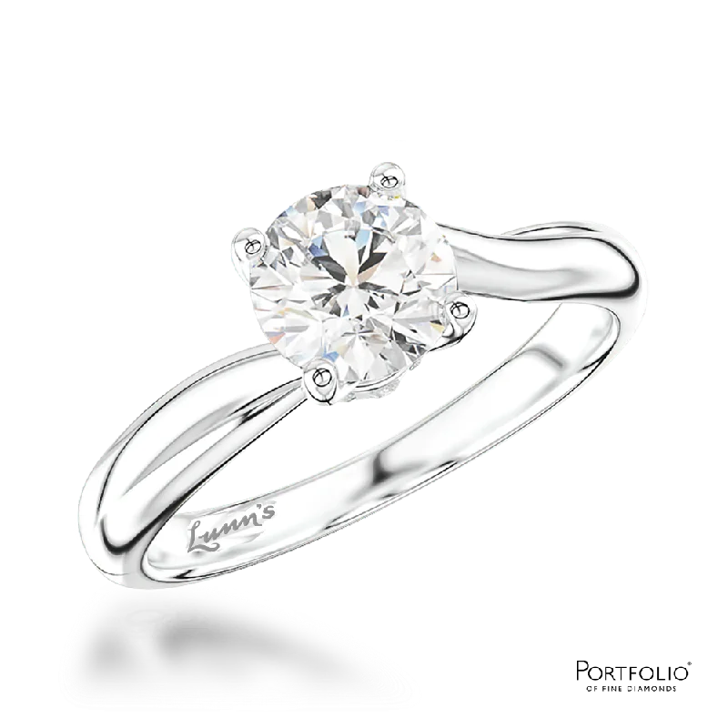 Women's DNA rings-Solitaire 0.80ct D VS2 Diamond Platinum Ring