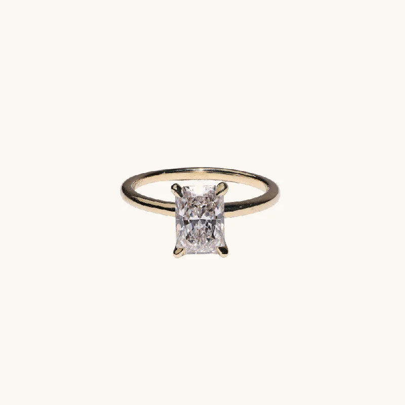 Women's holiday rings-1.56 Radiant Lab Diamond Engagement Ring