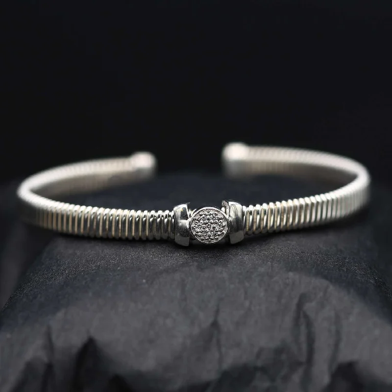 Women's leather bracelets-Bracelet en argent SPW020