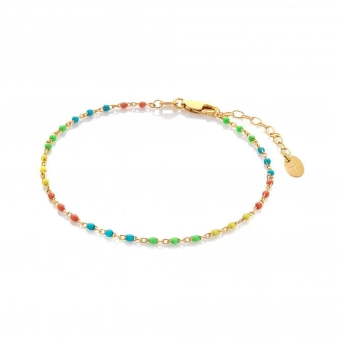 Women's anniversary bangles-Ocean Rainbow Bracelet DL660