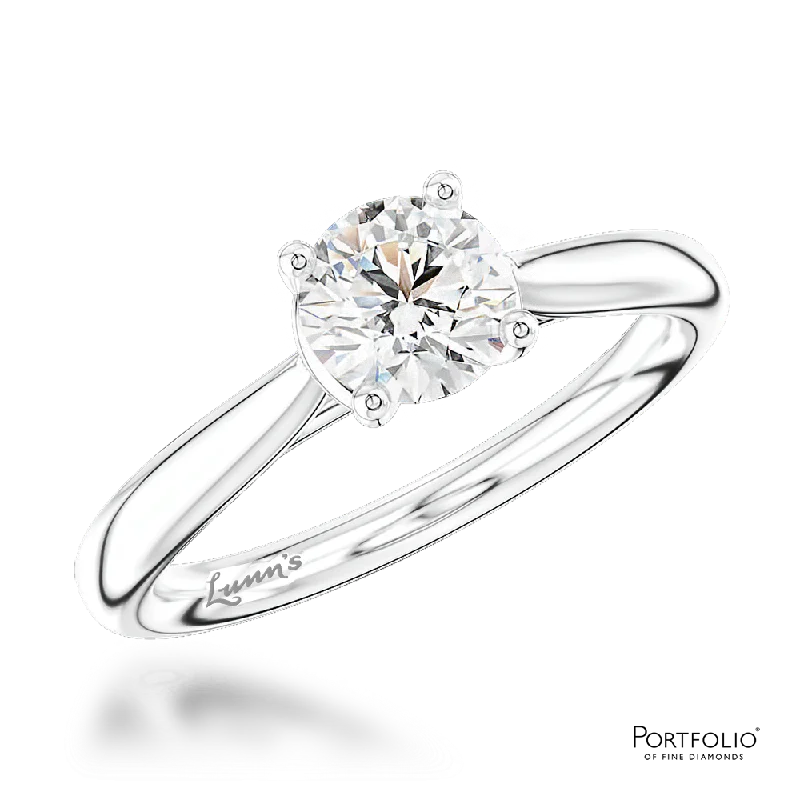 Women's gemstone rings-Solitaire 1.60ct F SI1 Diamond Platinum Ring