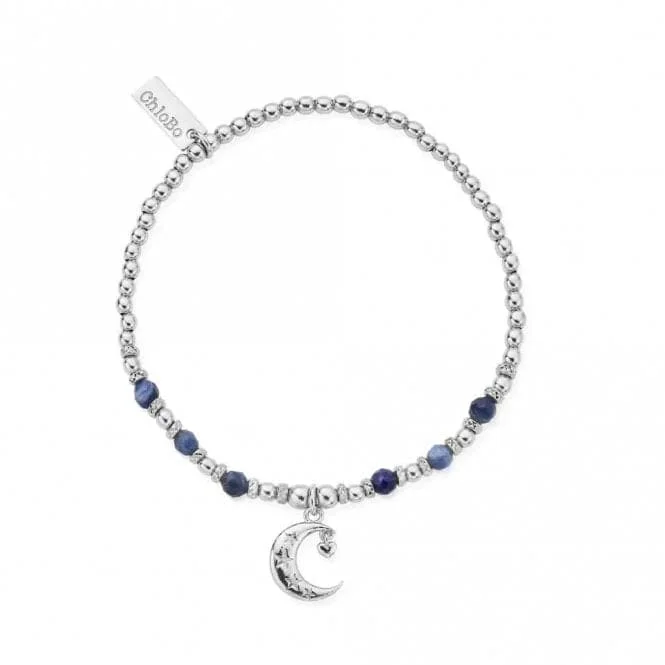 Women's formal bangles-Silver Love By The Moon Sodalite Bracelet SBSFR3346