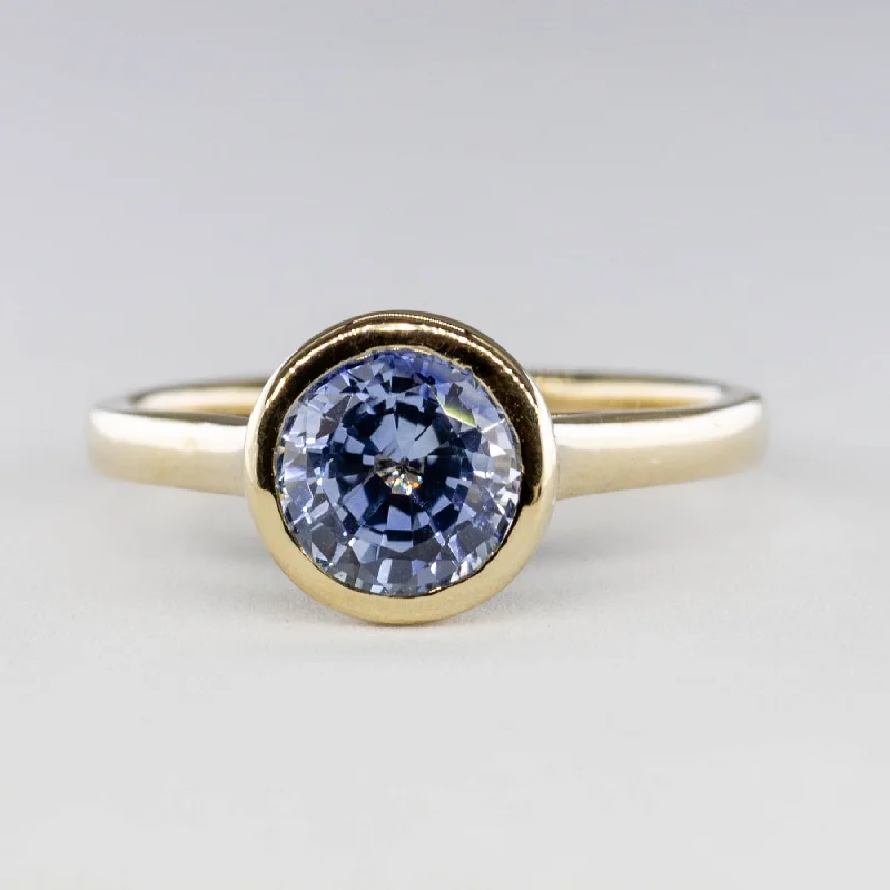 Women's cocktail rings-'100 Ways' Bezel Set Sapphire Ring | 1.93ct | SZ 6.75 |