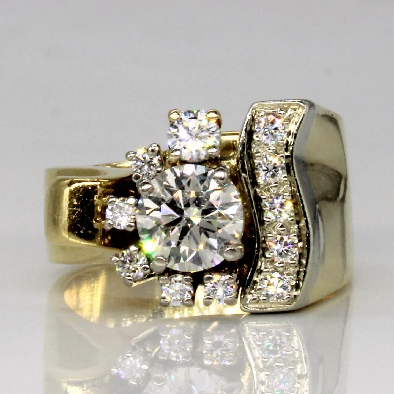 High-end women's rings-Diamond Cluster Ring | 1.33ctw | SZ 6.25 |