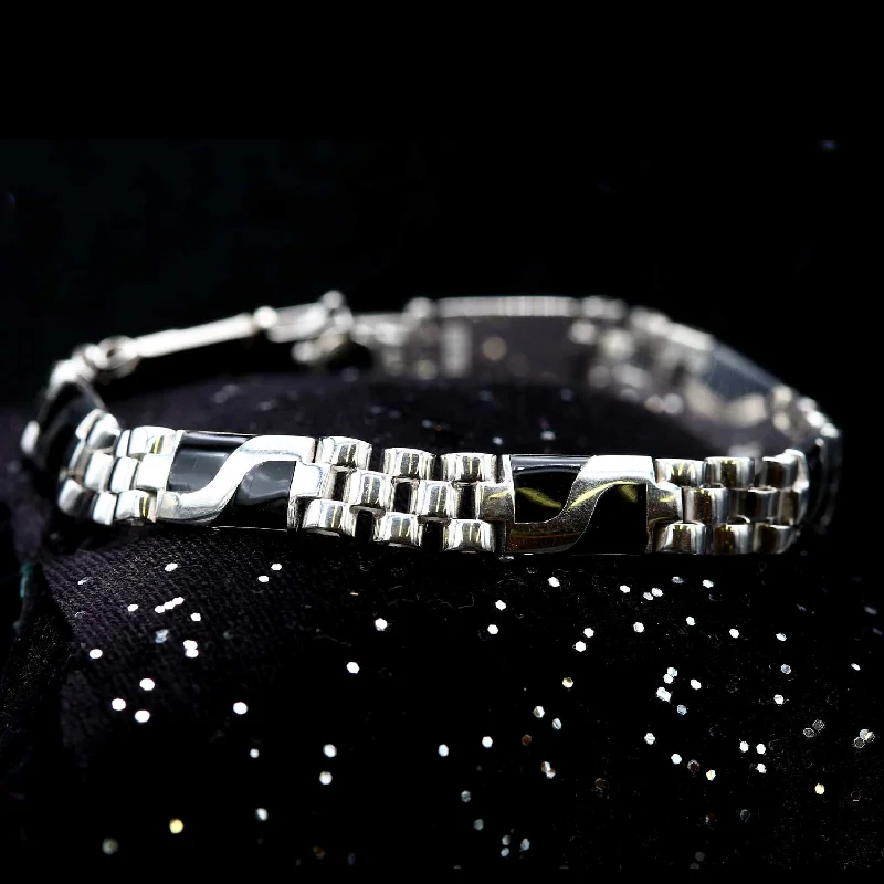 Women's DNA bangles-Bracelet en argent SP030