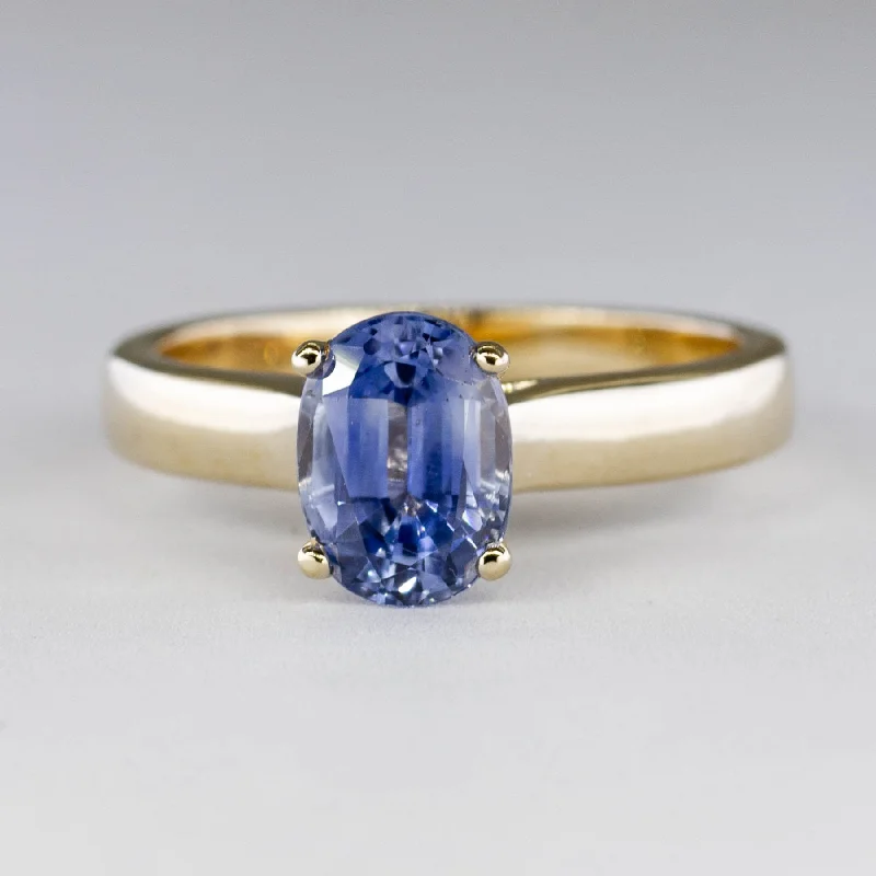 Women's anniversary rings-'100 Ways' Oval Sapphire and Diamond Ring | 2.02ct, 0.05ctw | SZ 7 |