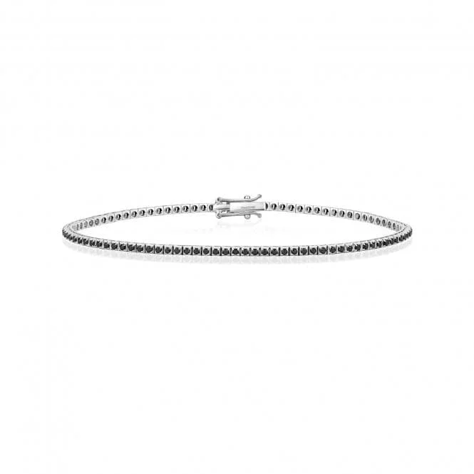 Women's seasonal bangles-Diamond Jewellery 18ct White Gold Bracelet BDQ185WB