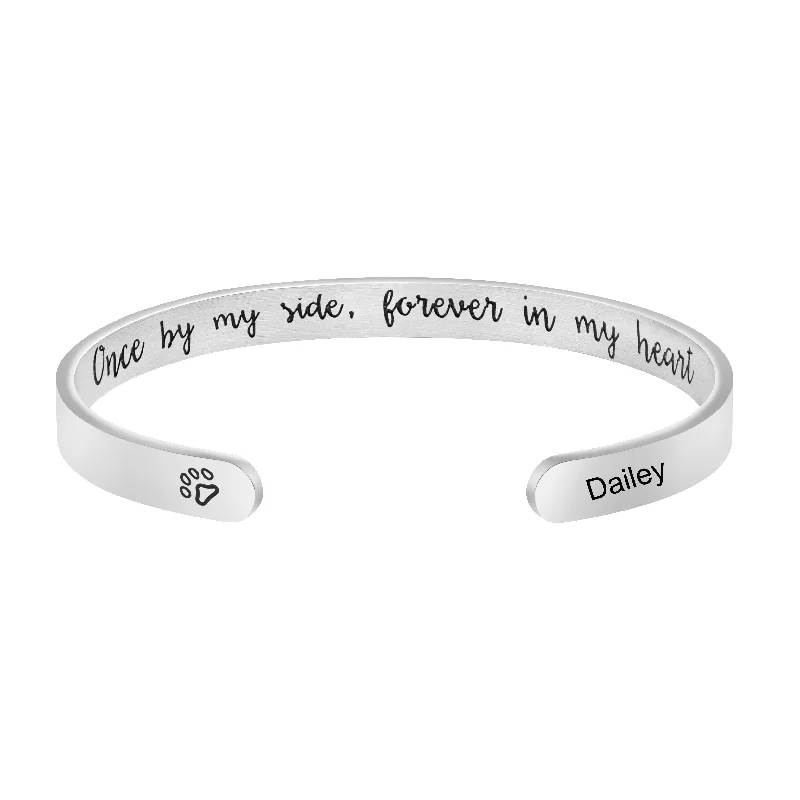 Women's formal bangles-Dailey Animal Remembrance Cuff Bracelets for Pet Lovers