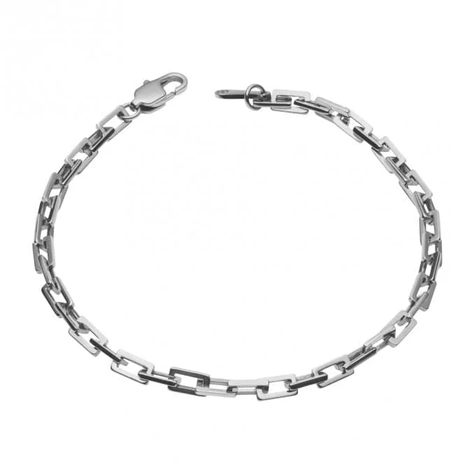 Women's exclusive bangles-Rectangle Link Chain Bracelet B5407