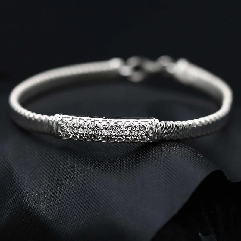 Minimalist women's bangles-Bracelet en argent SPW018