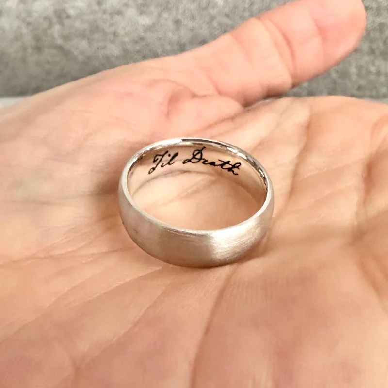 Women's celestial rings-Immediate Shipping "Til Death" Ring Size 10