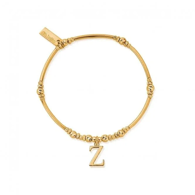 Women's custom engraving bangles-Gold Iconic Initial Bracelet - Letter Z