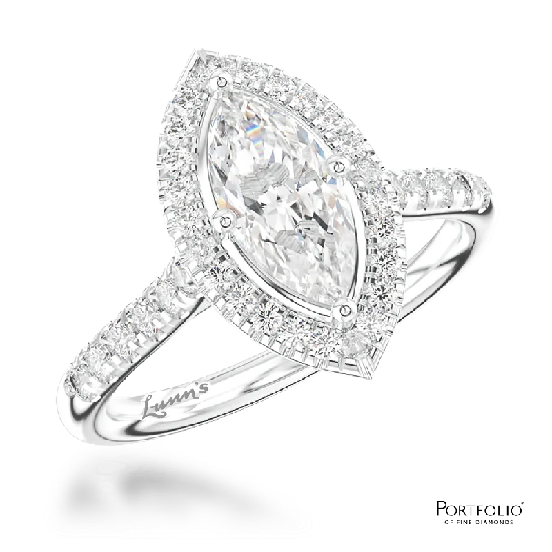 Women's wedding band rings-Cluster 0.80ct E VS2 Diamond Platinum Ring