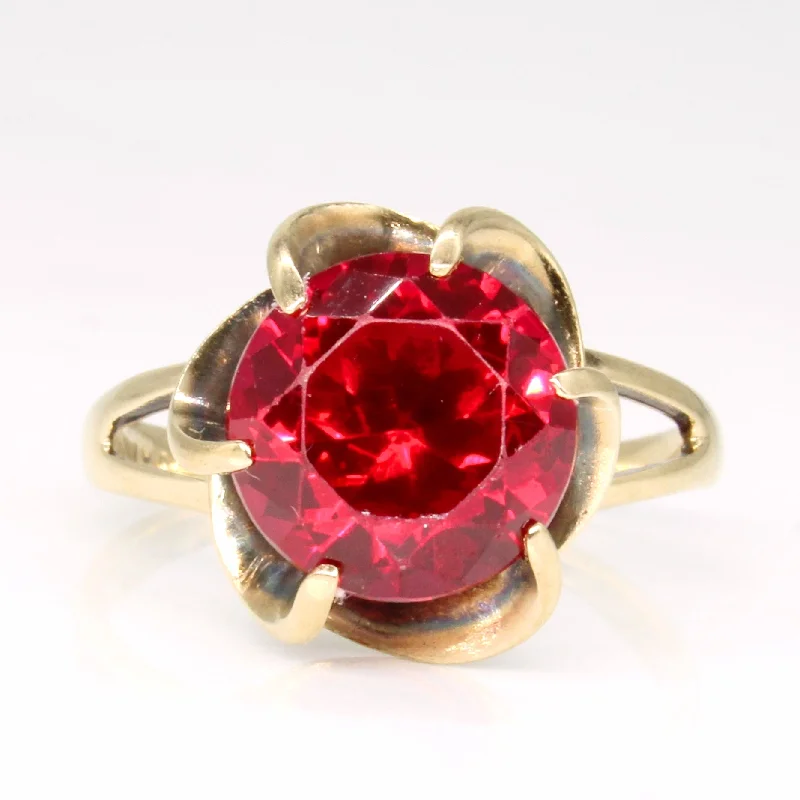 Women's religious rings-Synthetic Ruby Cocktail Ring | 4.75ct | SZ 7.5 |