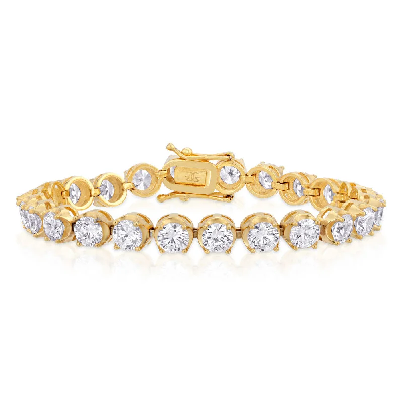 Trendy women's bangles-Diamond Buttercup Tennis Bracelet 4mm