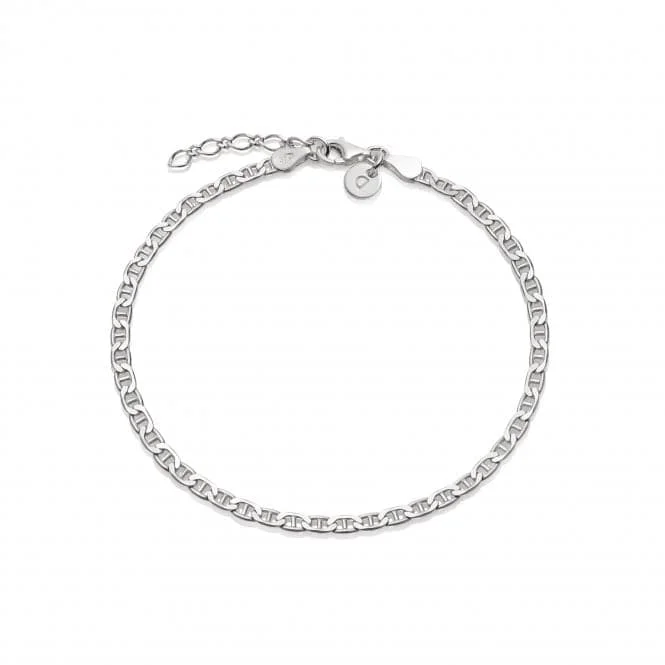 Women's sapphire bangles-Infinity Chain Sterling Silver Bracelet RBR07_SLV