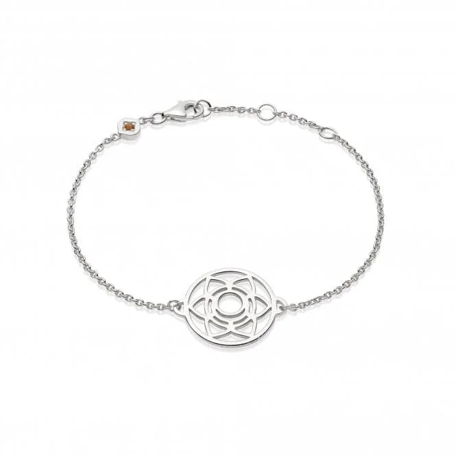 Women's graduation bangles-Sacral Chakra Chain - Silver Bracelet CHKBR1009