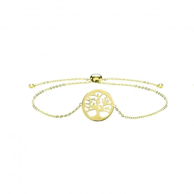 Women's vintage-inspired bangles-9ct Yellow Gold Tree of Life Bracelet BR632