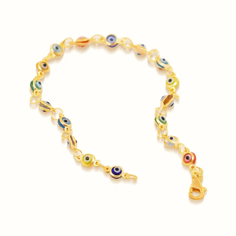 Women's unique bangles-Women's Vermeil Multi Color Evil Eye Bracelet