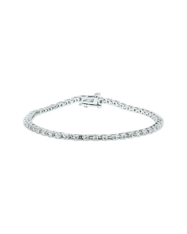 Women's sterling silver bangles-14K 1.00 ct. tw. Diamond Bracelet