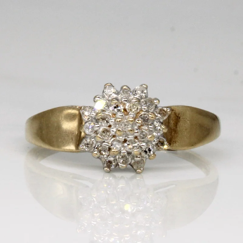 Women's custom design rings-Diamond Cluster Ring | 0.12ctw | SZ 7 |