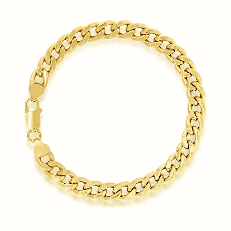 Women's sizeable bangles-Women's Vermeil Cuban Link Bracelet 8mm