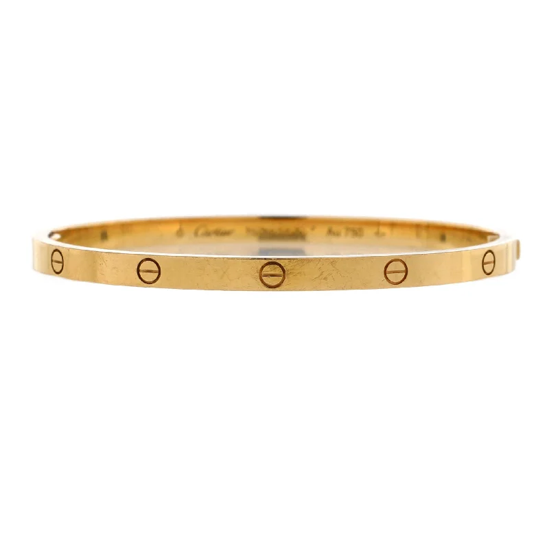 Women's unique bangles-Love Bracelet 18K Yellow Gold Small