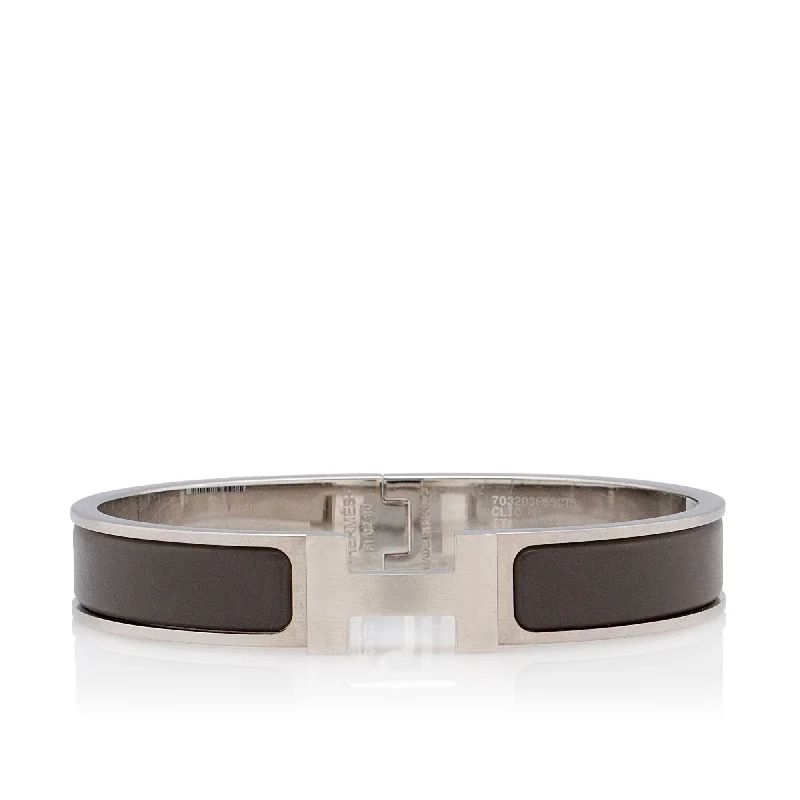 Women's luxury gift bangles-Hermes Clic Clac H Narrow Bracelet