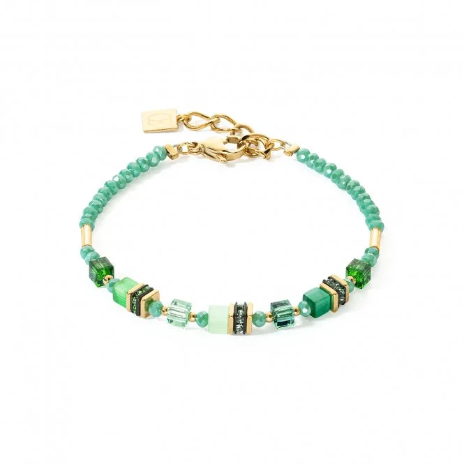 Women's seasonal bangles-Mini Cubes Green Bracelet 4565/30-0500