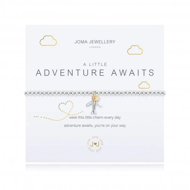 Women's Valentine's Day bangles-A Little Adventure Awaits Airplane Bracelet 3099