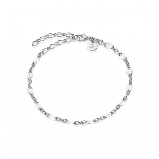 Women's leather bracelets-Peachy Chain Sterling Silver Bracelet RBR08_SLV