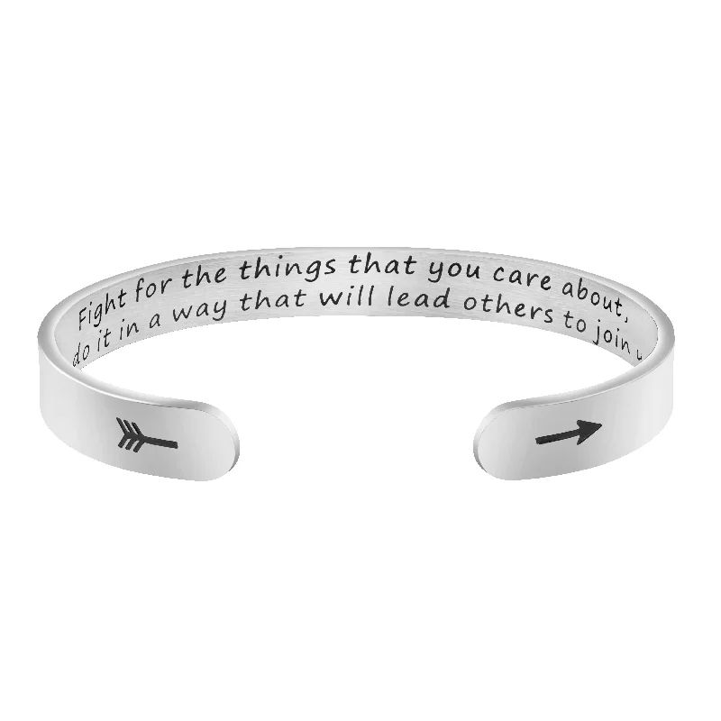 Women's star bangles-Fight for the Things that You Care about Cuff Bracelets for Women