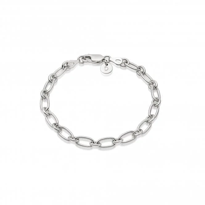 Women's adjustable bangles-Stacked Linked Chain Sterling Silver Bracelet BRB8004_SLV