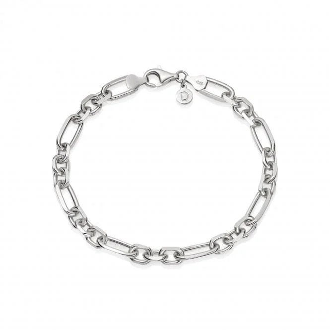 Women's platinum bangles-Magnus Chain Sterling Silver Bracelet RBR04_SLV