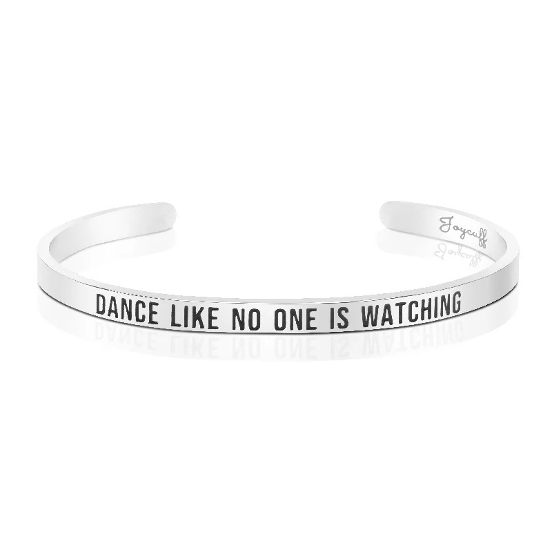 Women's photo bangles-Dance Like No One is Watching Mantra Bracelet Recital Gift for Dancer Teacher