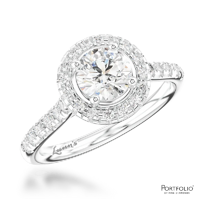 Women's star rings-Cluster 0.80ct E SI1 Diamond Platinum Ring