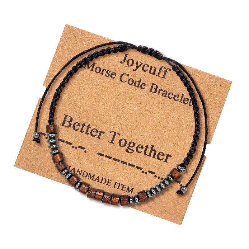 Women's tennis bracelets-Better Together Morse Code Bracelet for Women Inspirational Gift for Her