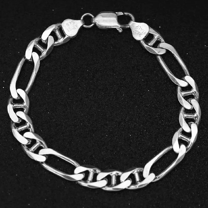 Women's cuff bracelets-Bracelet chaîne ancre figaro en argent SP015