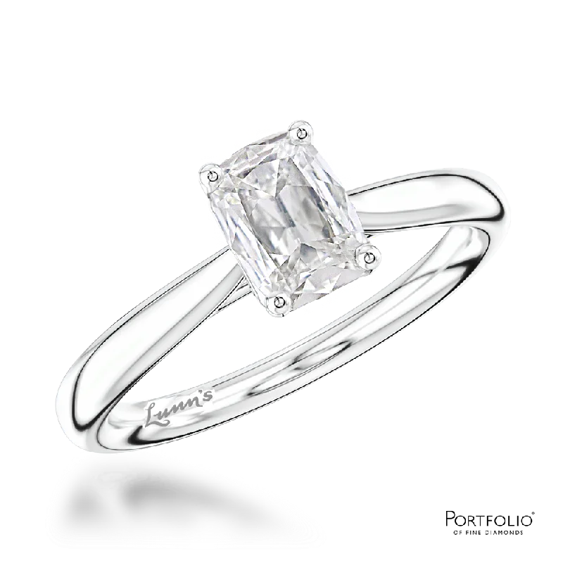 Women's charm rings-Solitaire 0.70ct F VVS1 Diamond Platinum Ring