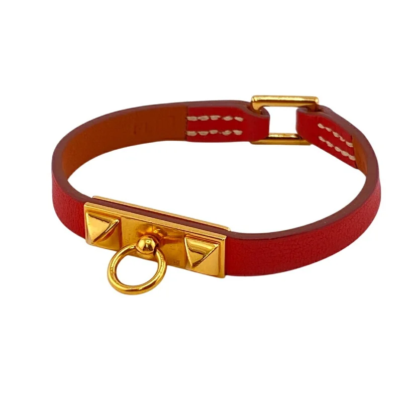 Women's limited edition bangles-Hermes  Leather Charm Bracelet (Pre-Owned)