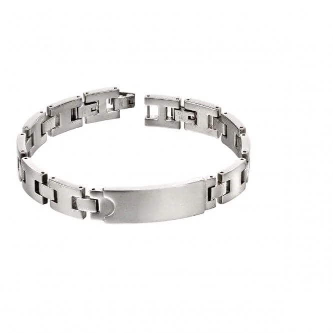 Women's chain bracelets-Fred Bennett Steel Section Id Bracelet B5117