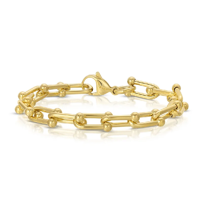 Handmade women's bangles-Hardware Gold Bracelet