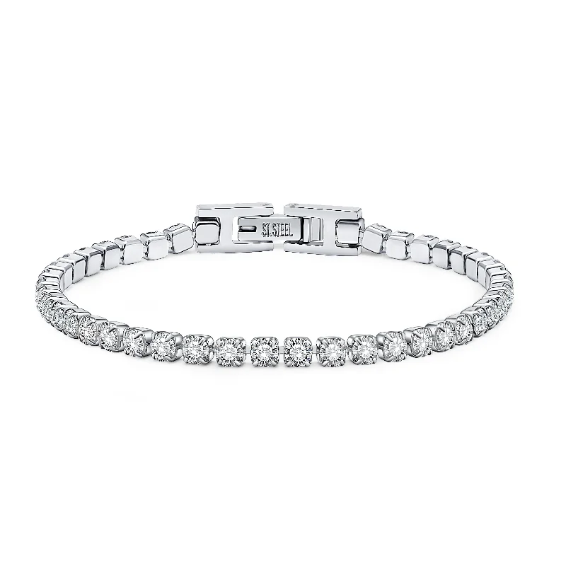 Women's birthstone bangles-Best Bitches Diamond Tennis Bracelet